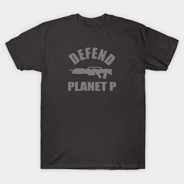 Defend Planet P T-Shirt by theUnluckyGoat